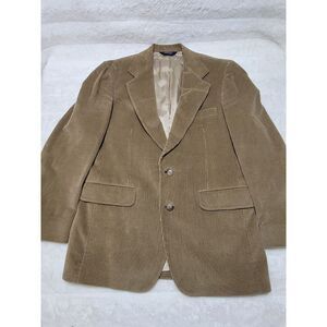Nordstrom Corduroy Blazer Mens 39R Brown Cotton Sport Coat Jacket Two Button